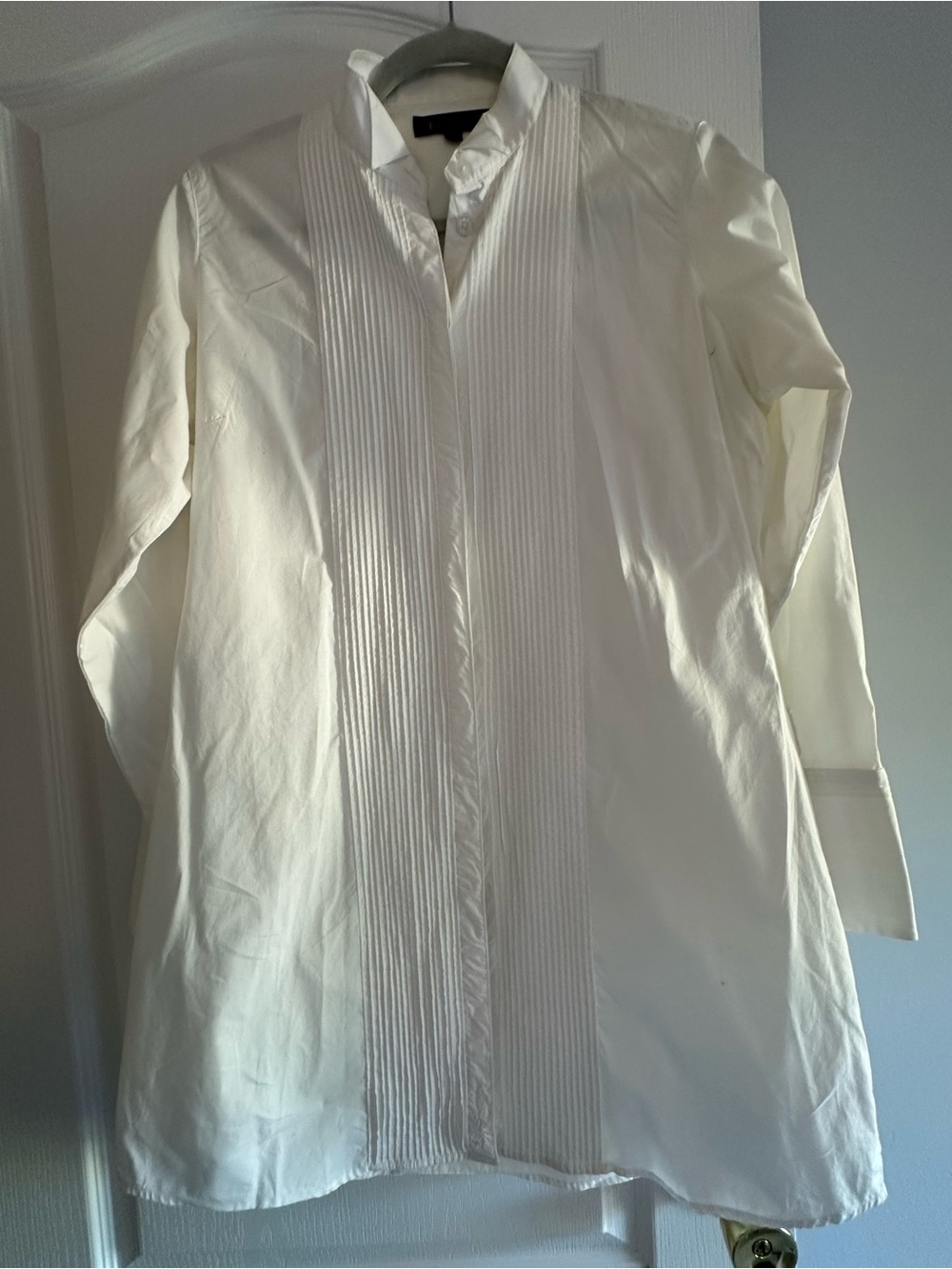 Ben Sherman Cream Pintuck Midi Dress